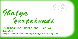 ibolya hertelendi business card